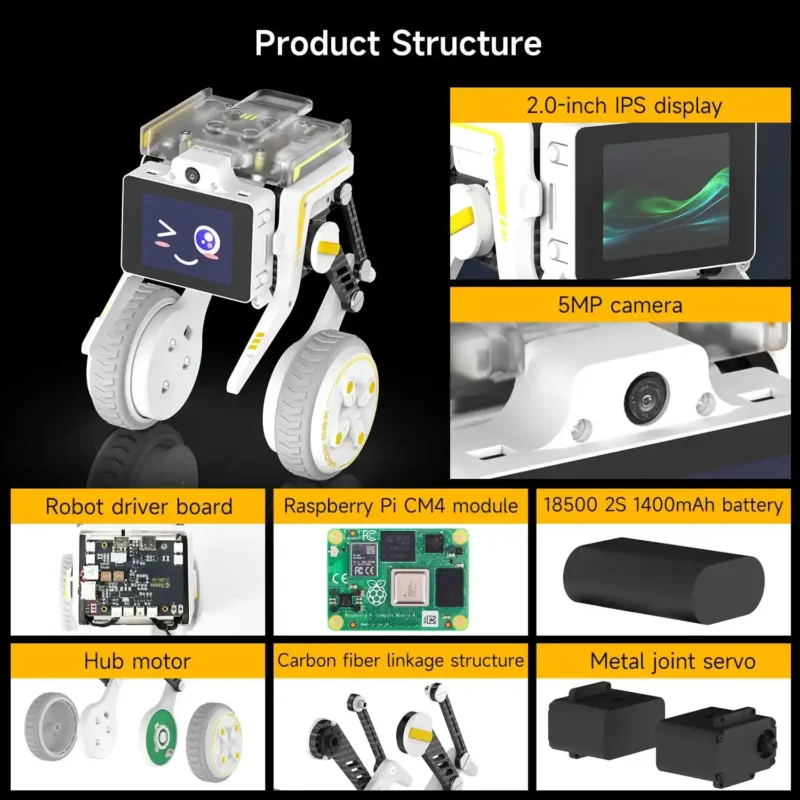 Rider-Pi Two Wheel legged Robot (Raspberry Pi) - Image 4