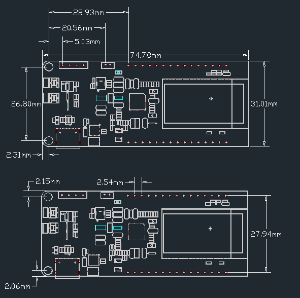 LILYGO T-PCIE ESP32 SIM Series Nano Card Composable Wireless Development Board