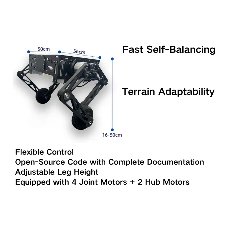 Programmable Legged Robot Kit Large Wheel-Leg, LQR Control for Robotics Projects1