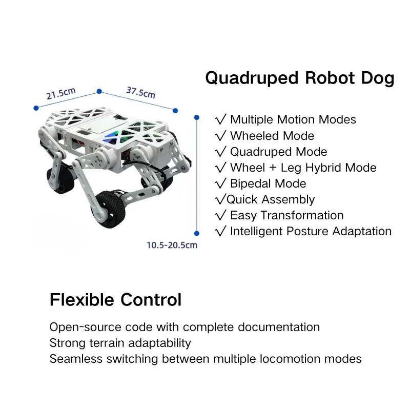 Programmable Quadruped Robot Kit with Joint Motors – DIY STEM Legged Robot1